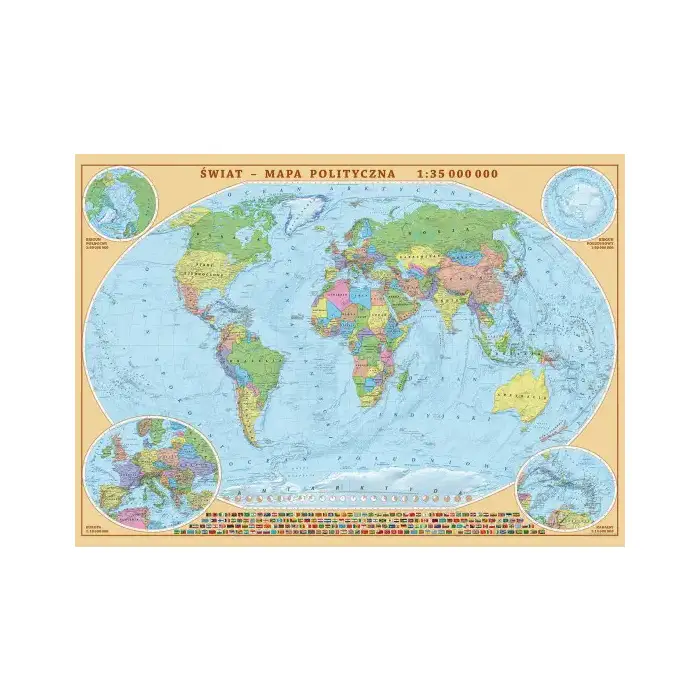 Świat polityczny mapa 1:35 000 000 - puzzle 2 000 elementów