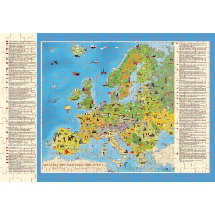 Europa Młodego Odkrywcy puzzle edukacyjne dla dzieci - 200 elementów