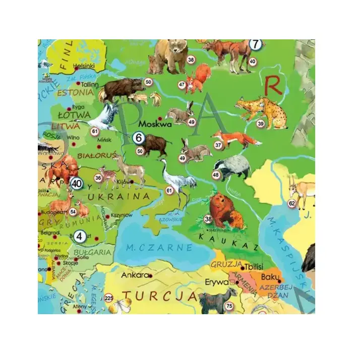 wierzęta Świata Młodego Odkrywcy puzzle edukacyjne dla dzieci - 200 elementów