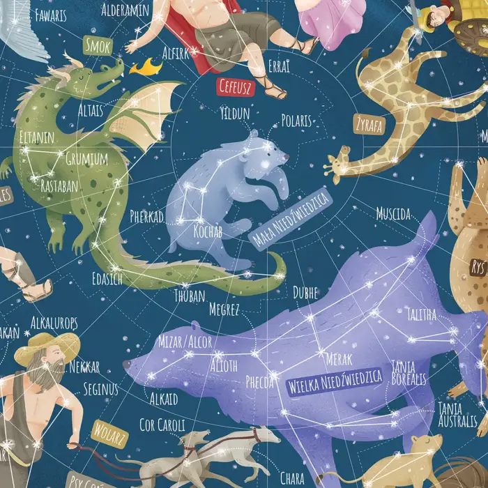 Mapa Nieba Młodego Odkrywcy puzzle edukacyjne dla dzieci - 200 elementów