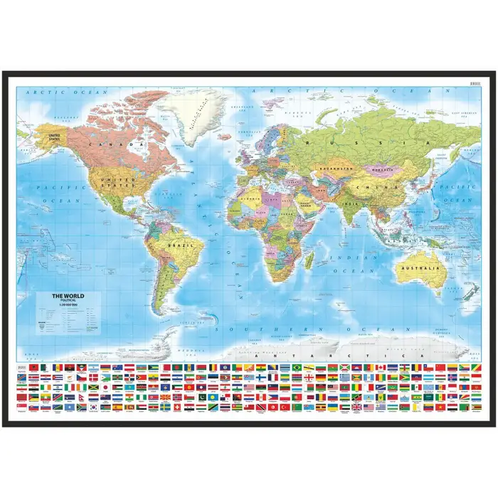 Świat - mapa ścienna polityczna wersja angielska, 1:30 000 000
