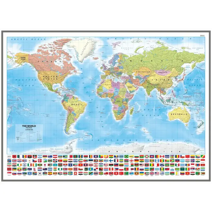 Świat - mapa ścienna polityczna wersja angielska, 1:30 000 000