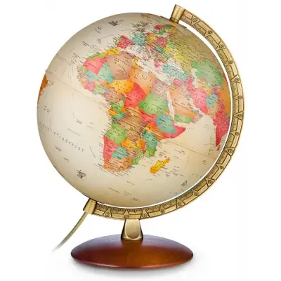 Globus podświetlany stylizowany Antiqus, kula 30 cm