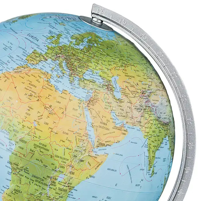 Globus podświetlany fizyczno-polityczny Tattile 3D, kula 30 cm